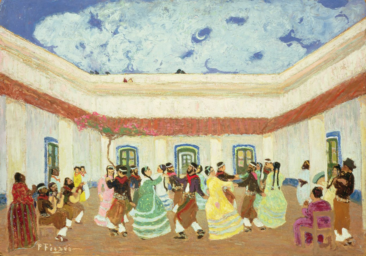 Patio (olej na pokładzie) autorstwa Pedro Figari