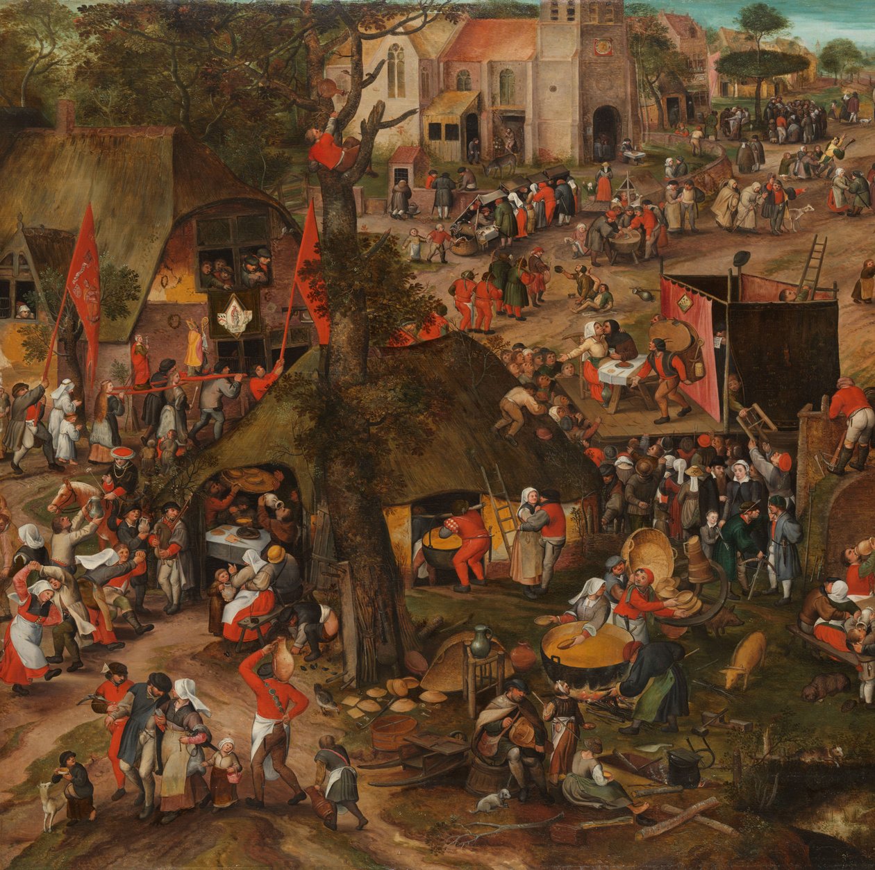 Flamandzki Kermis z przedstawieniem farsy „Een cluyte van Plaeyerwater” Spektakl farsy „Een Cluyte van Plaeyerwater” (Cold z Plaeyerwater) na flamandzkim Kermis autorstwa Peeter Baltens