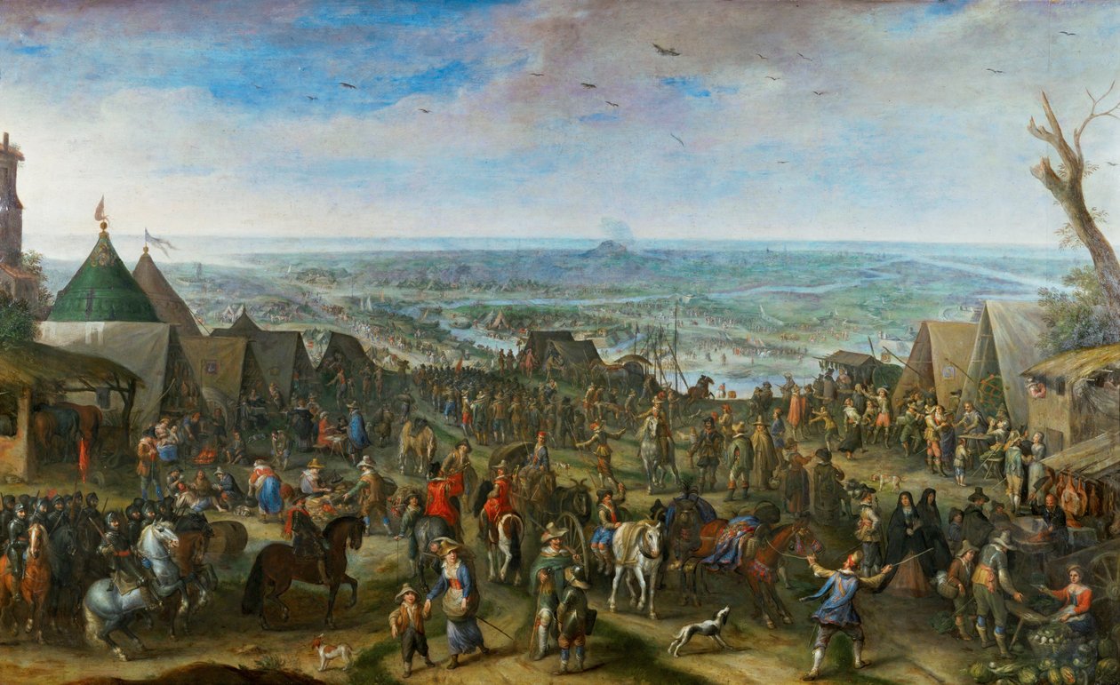 Żołnierze w obozie (miedź) autorstwa Peeter Snayers