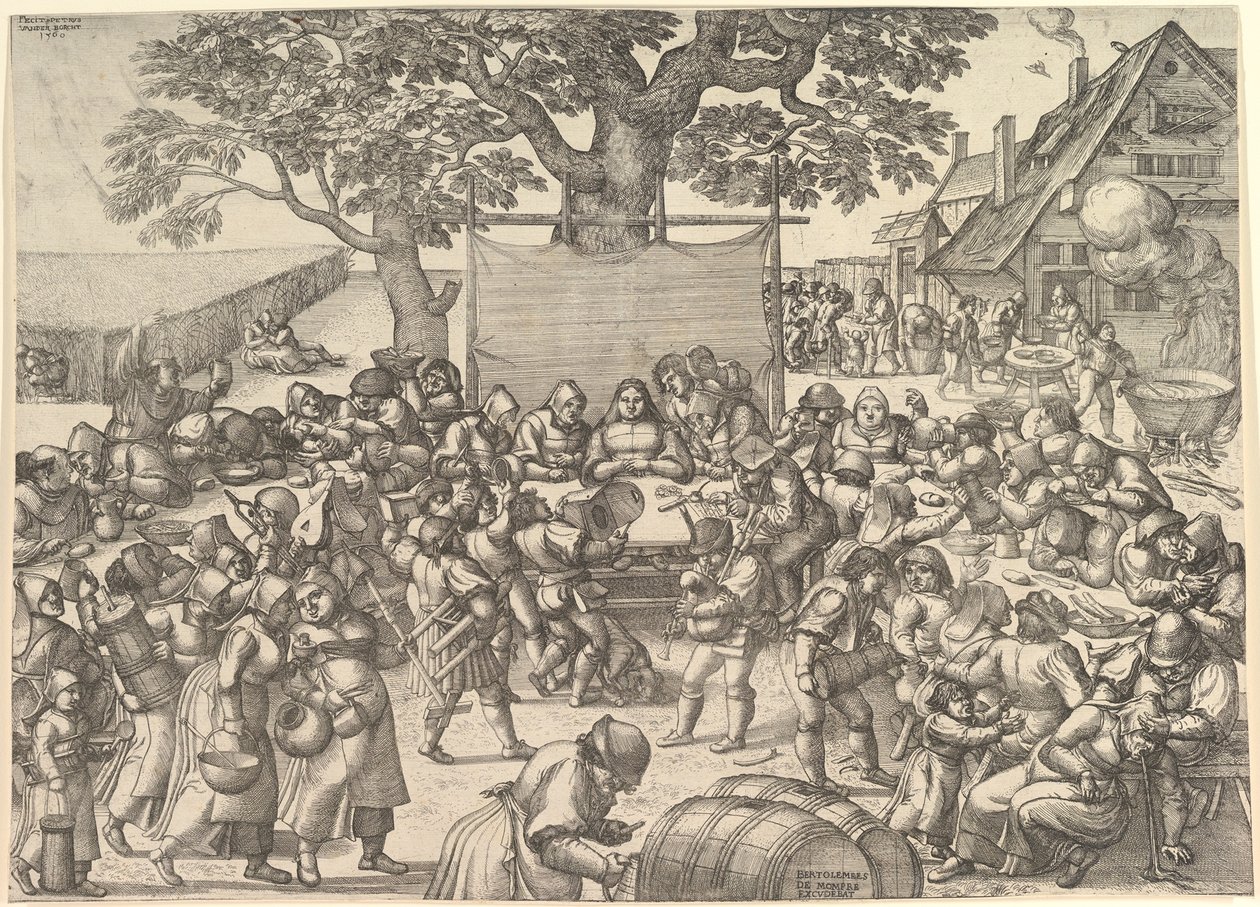 Wesele chłopskie, 1560. autorstwa Peeter van der Borcht