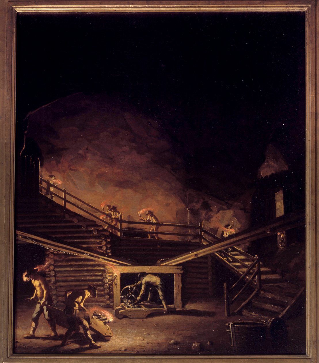Kopalnia miedzi Falun w Szwecji w XVIII wieku Obraz Per Hillestrom (1732-1816) XVIII-wieczny Sztokholm. Muzeum Narodowe autorstwa Pehr Hilleström