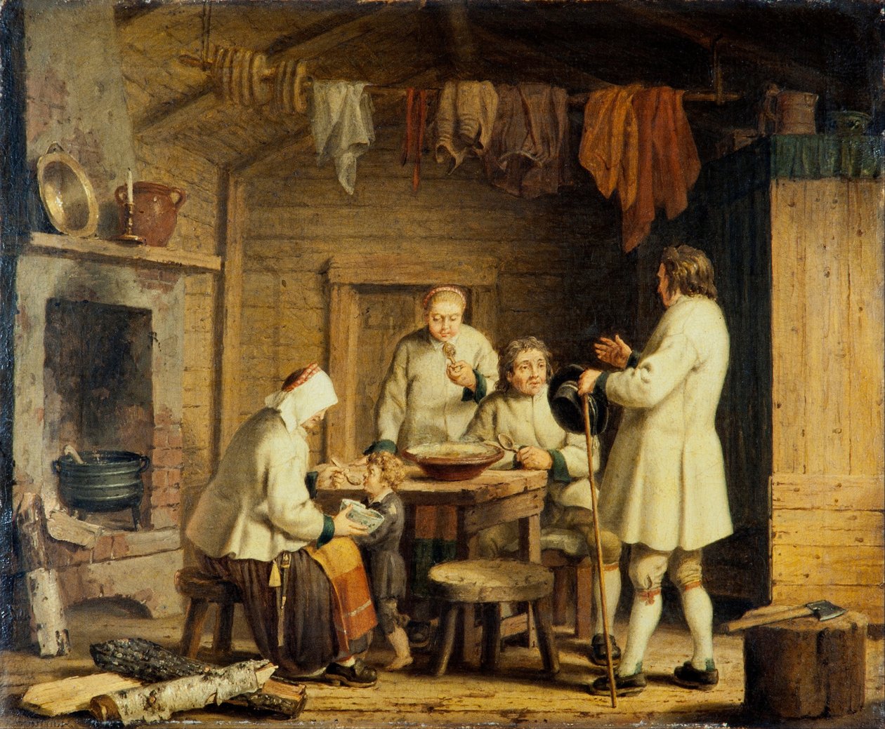 Ludzie z Mora w Dalecarlia, ok. 1800 (olej na płótnie) autorstwa Pehr Hilleström