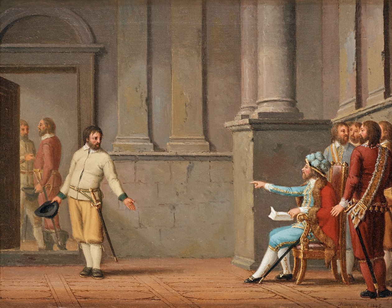 Engelbrekt Engelbrektsson przed Eryk III, 1805 autorstwa Pehr Hilleström