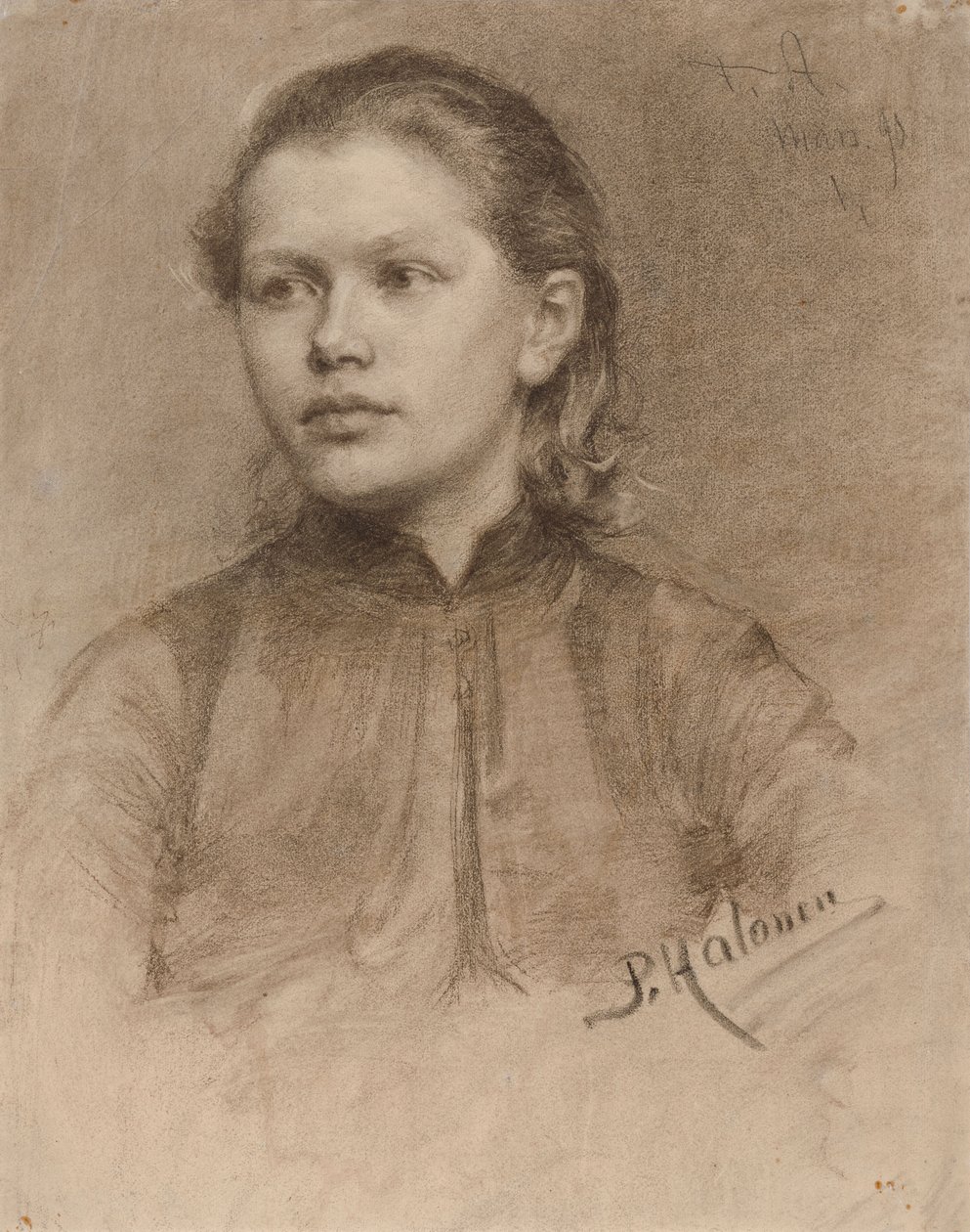 Portret młodej kobiety autorstwa Pekka Halonen