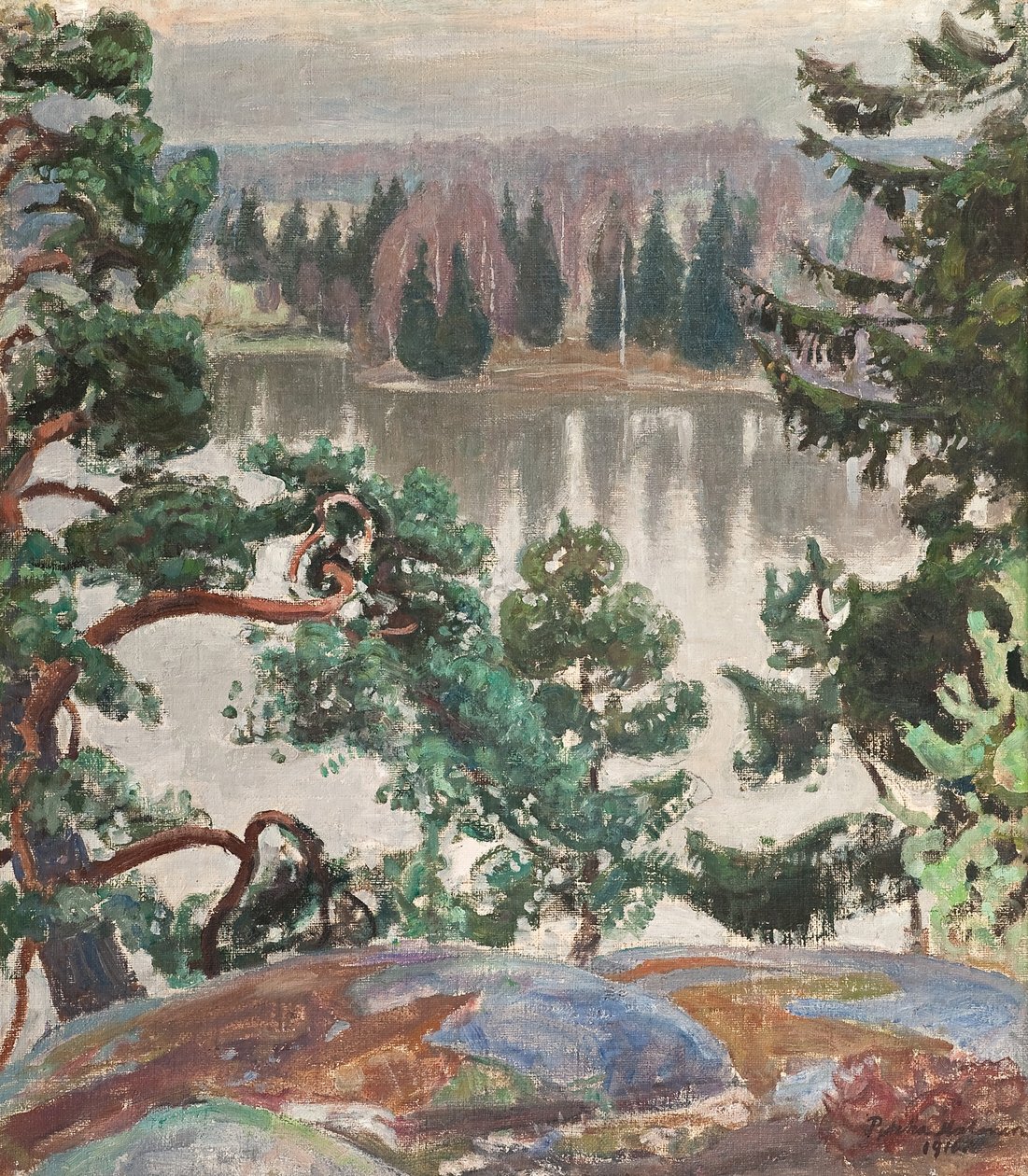 Sarvikallio, 1916 autorstwa Pekka Halonen