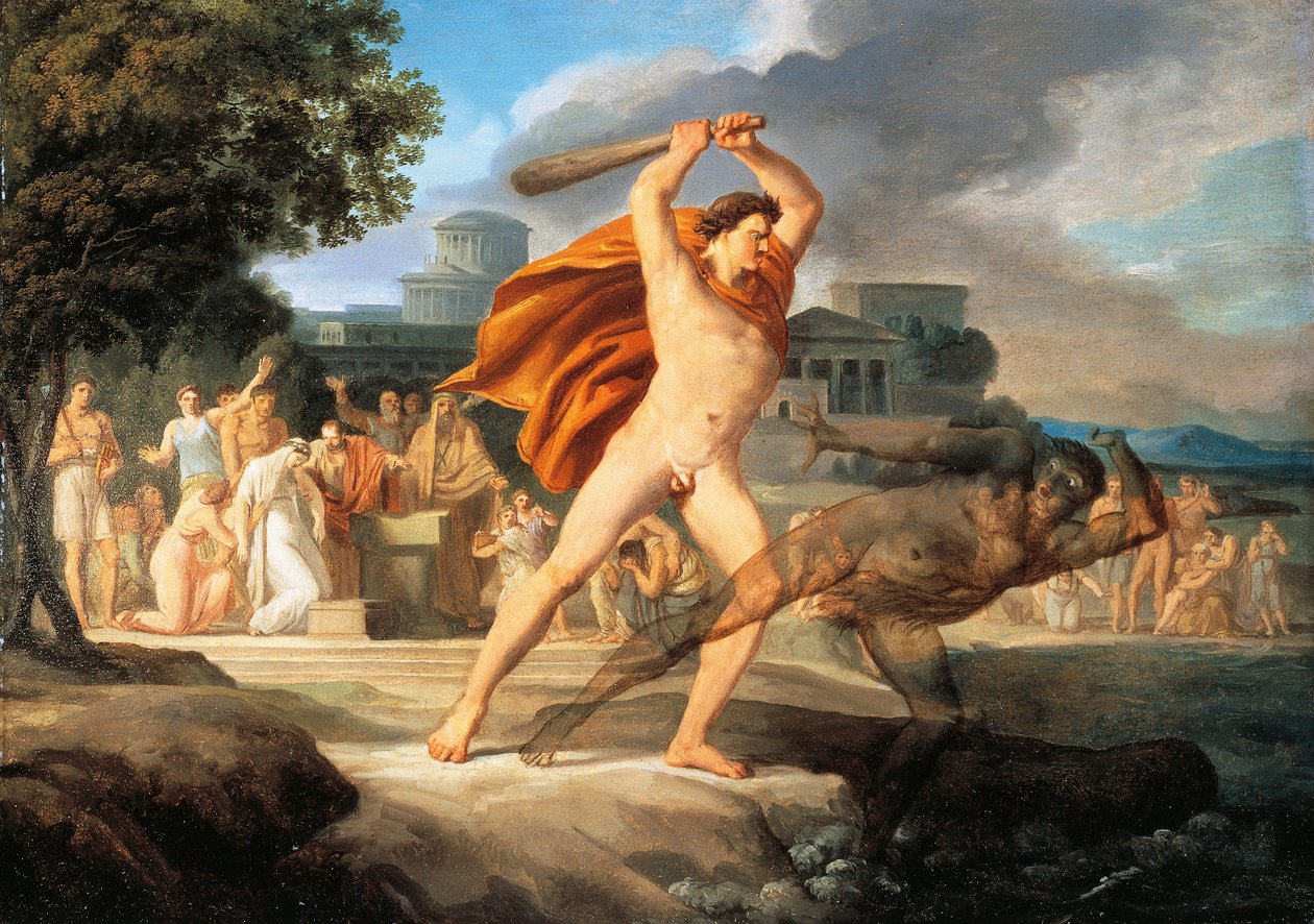 Herkules pokonuje Tanatosa (olej na płótnie) autorstwa Pelagio Palagi