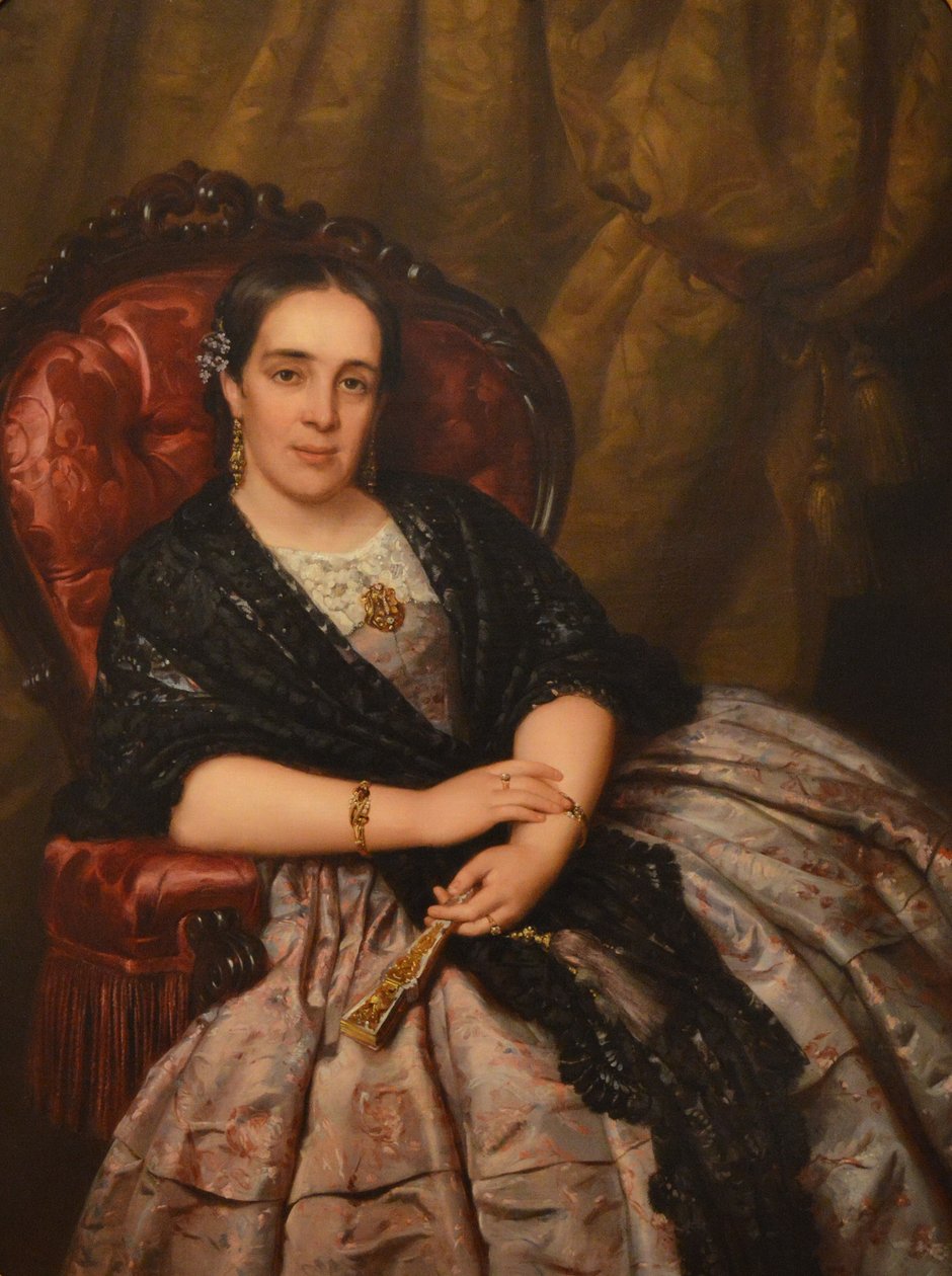 Portret Any Garcíi Izcalbalcety, żony architekta de la Hidalga autorstwa Pelegrí Clavé