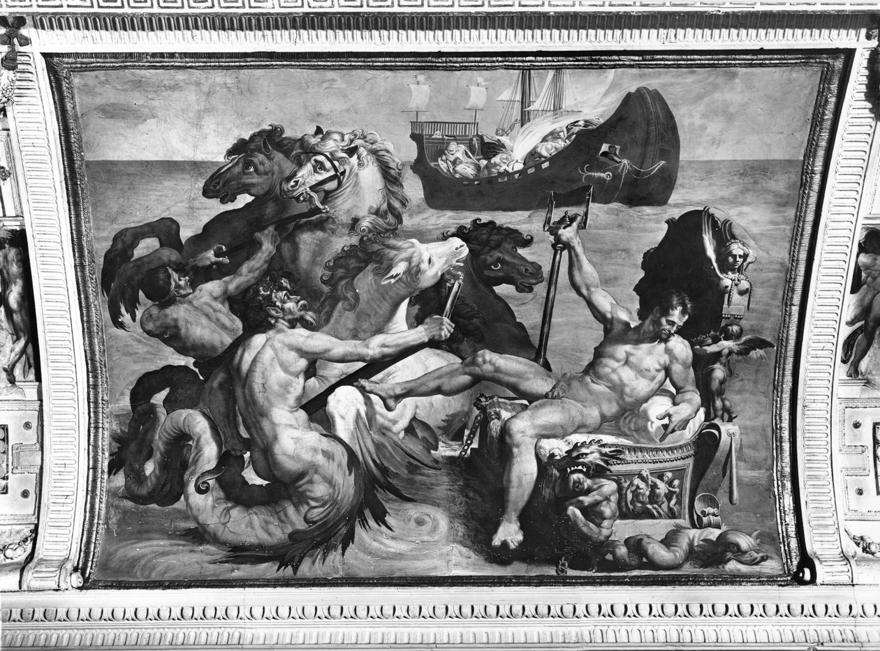 Statek Neptun i Ulisses, 1554 autorstwa Pellegrino Tibaldi