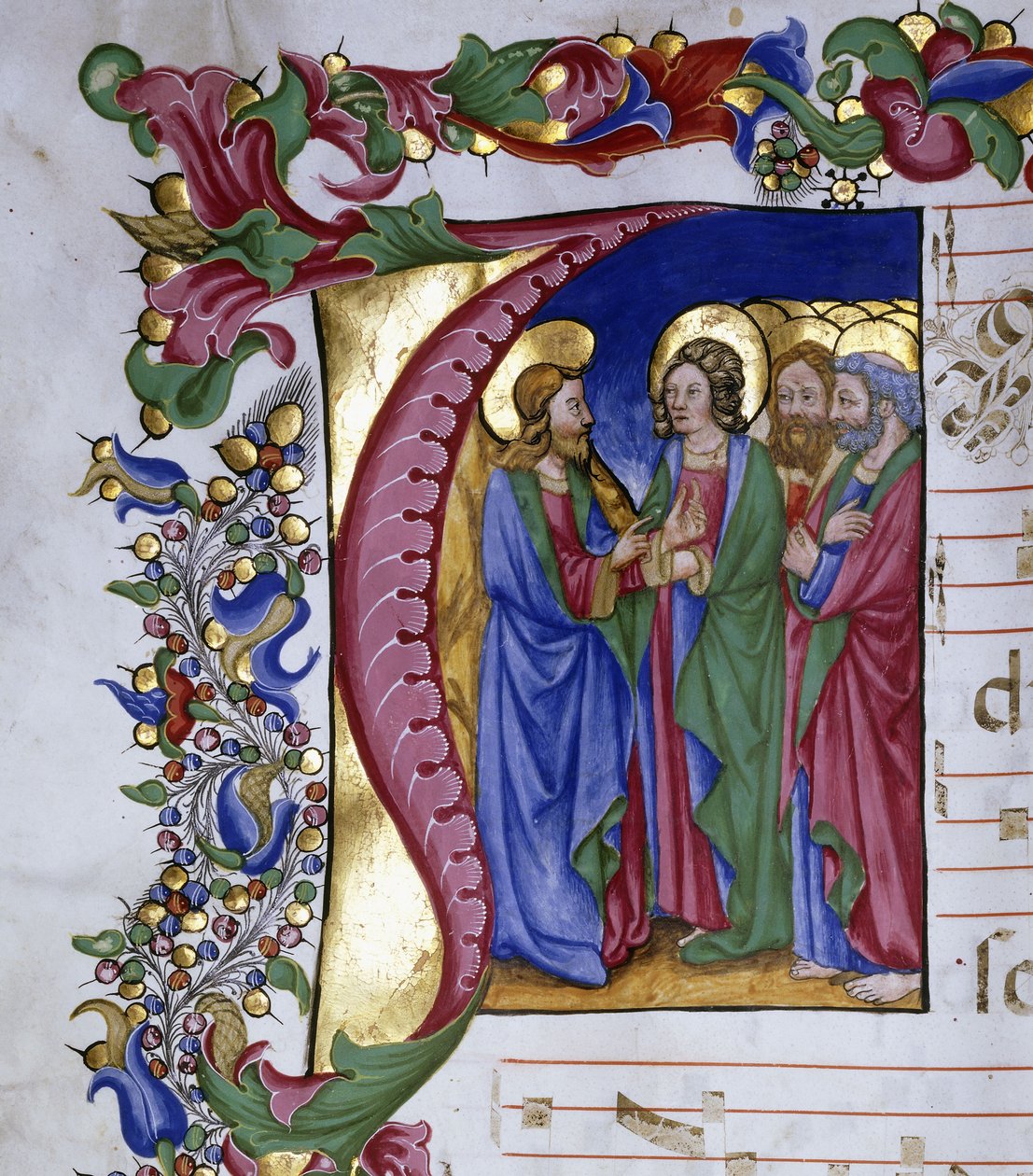 Chrystus naucza swoich uczniów, w ramach początkowego „ja”, ok. 1480 autorstwa Pellegrino di Mariano