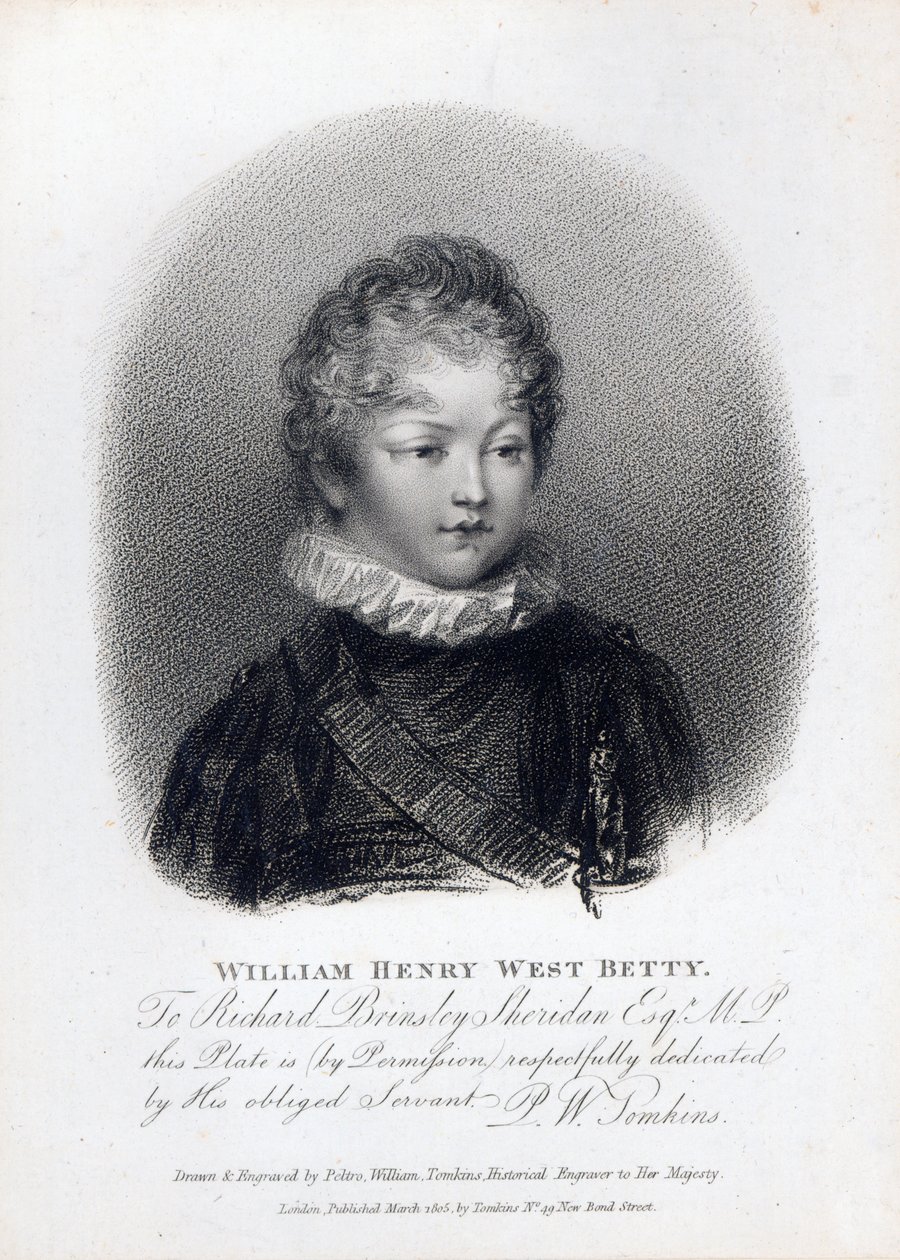 William Betty, 1805 r autorstwa Peltro William Tomkins