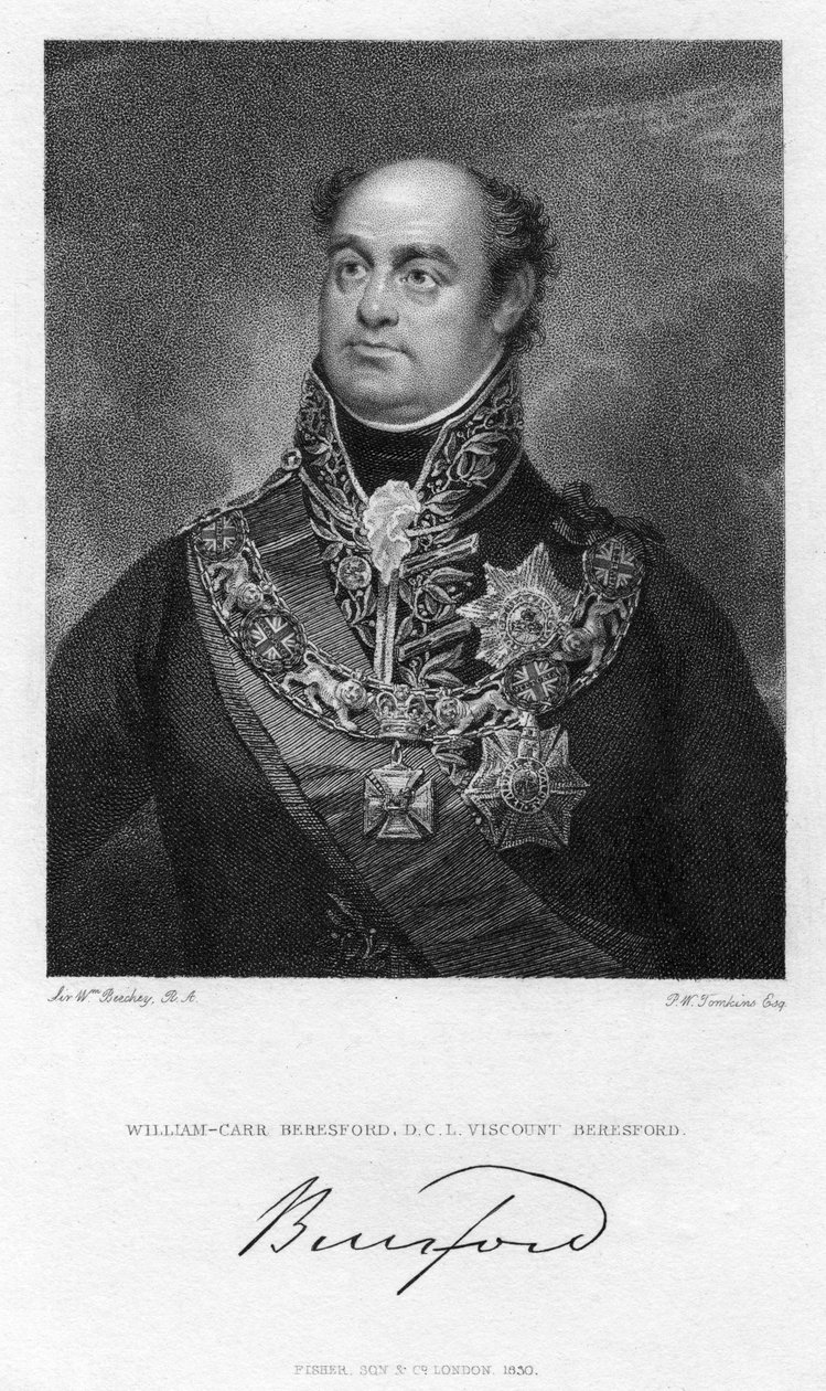 William Beresford, 1. wicehrabia Beresford, brytyjski żołnierz i polityk, 1830. autorstwa Peltro William Tomkins