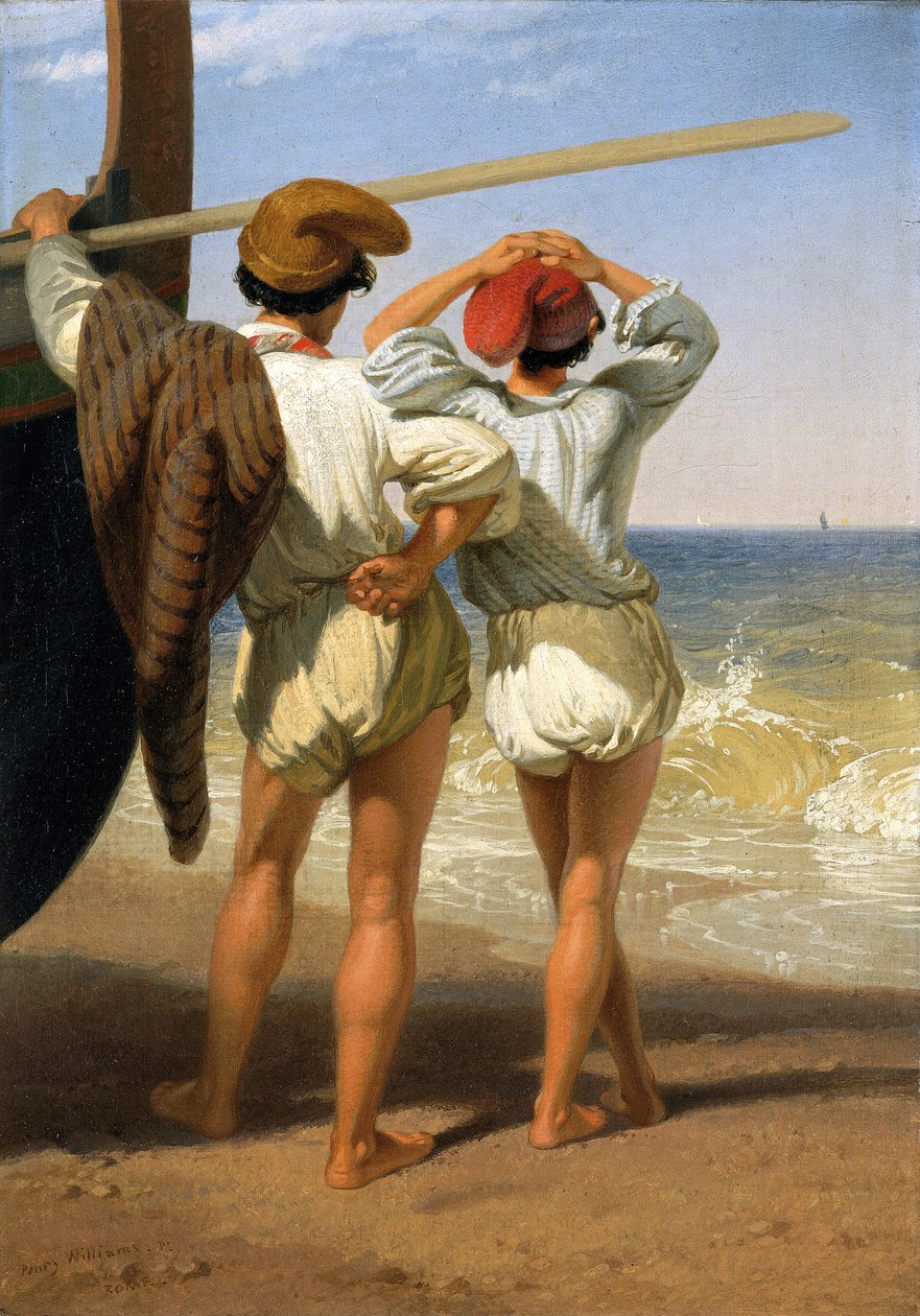„Chłopcy rybacy”, 1820-1885 autorstwa Penry Williams