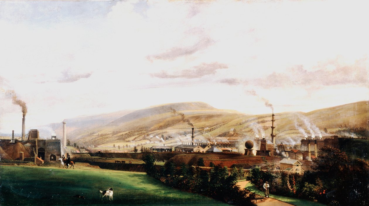Krajobraz przemysłowy, Walia, XIX w. autorstwa Penry Williams