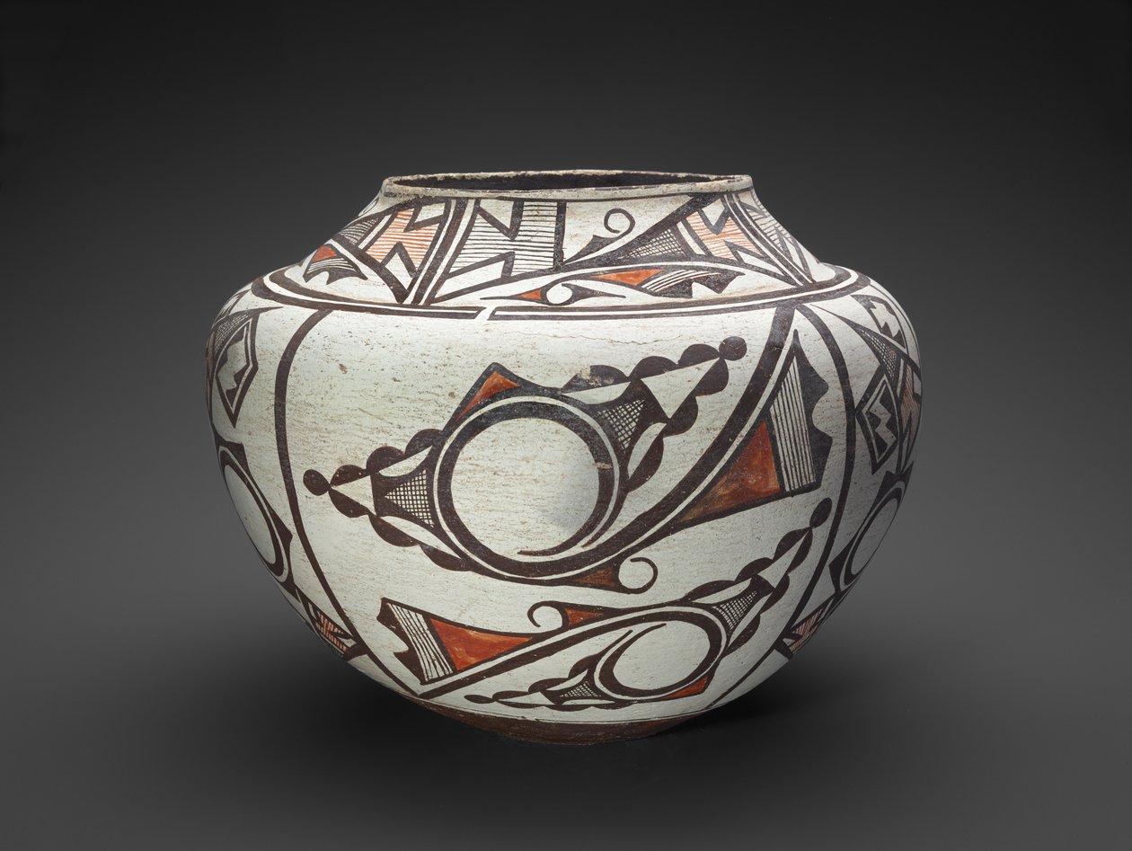 Jar (Olla) z wzorami geometrycznymi i abstrakcyjnymi autorstwa People Zuni
