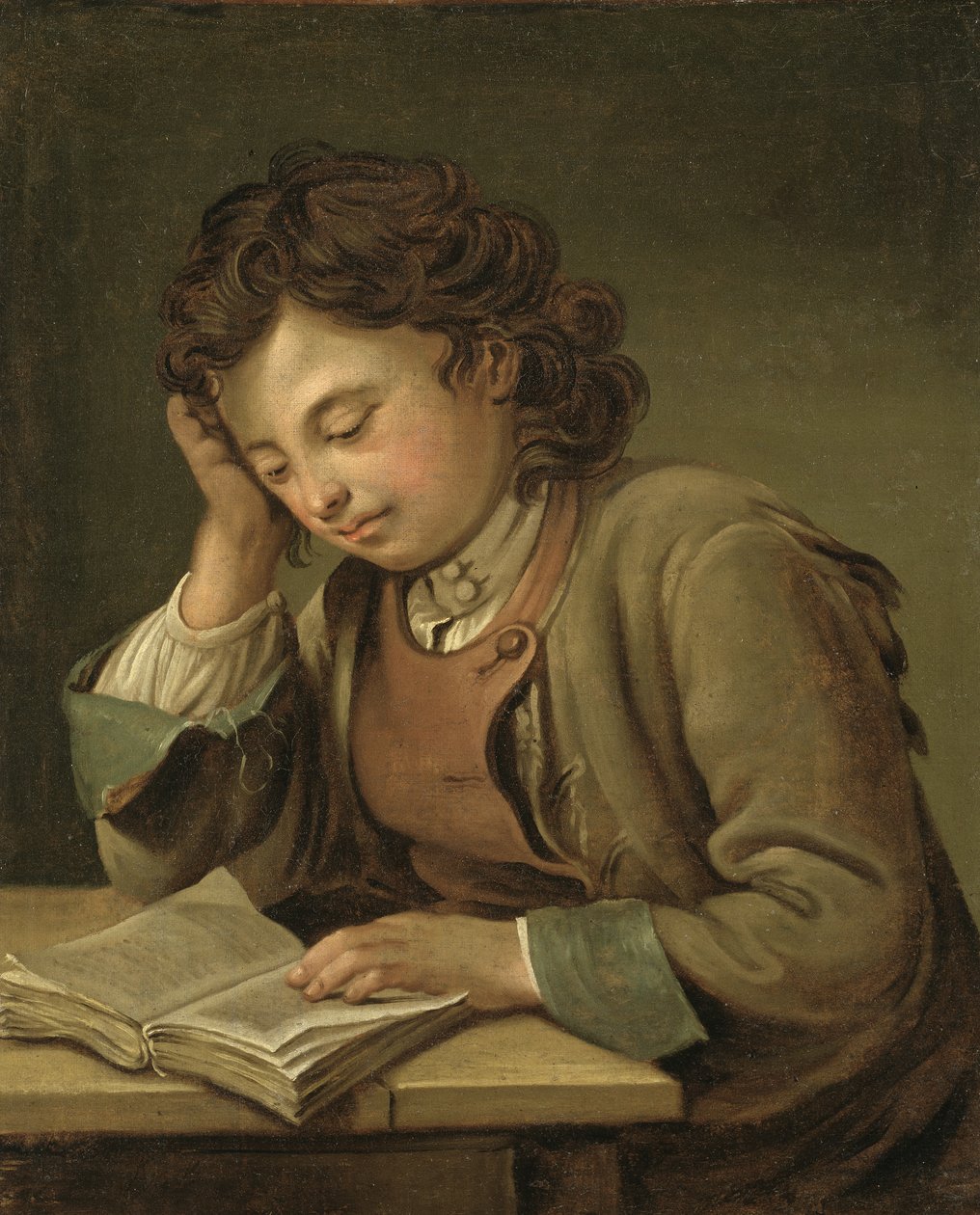 Chłopiec czytający, 1758 autorstwa Per Krafft