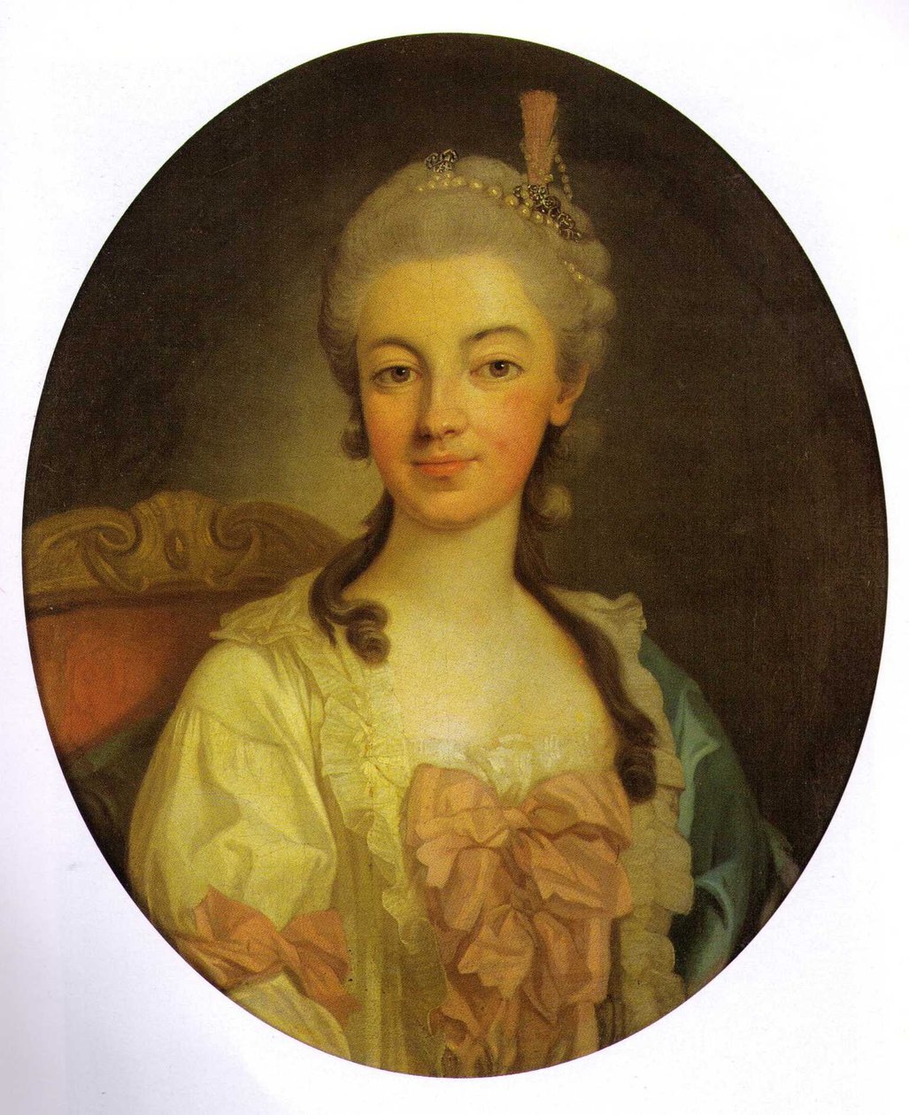 Portret Teresy Kinsky von Weichnitz i Tettau (1740-1806), żony Andrzeja Poniatowskiego autorstwa Per Krafft