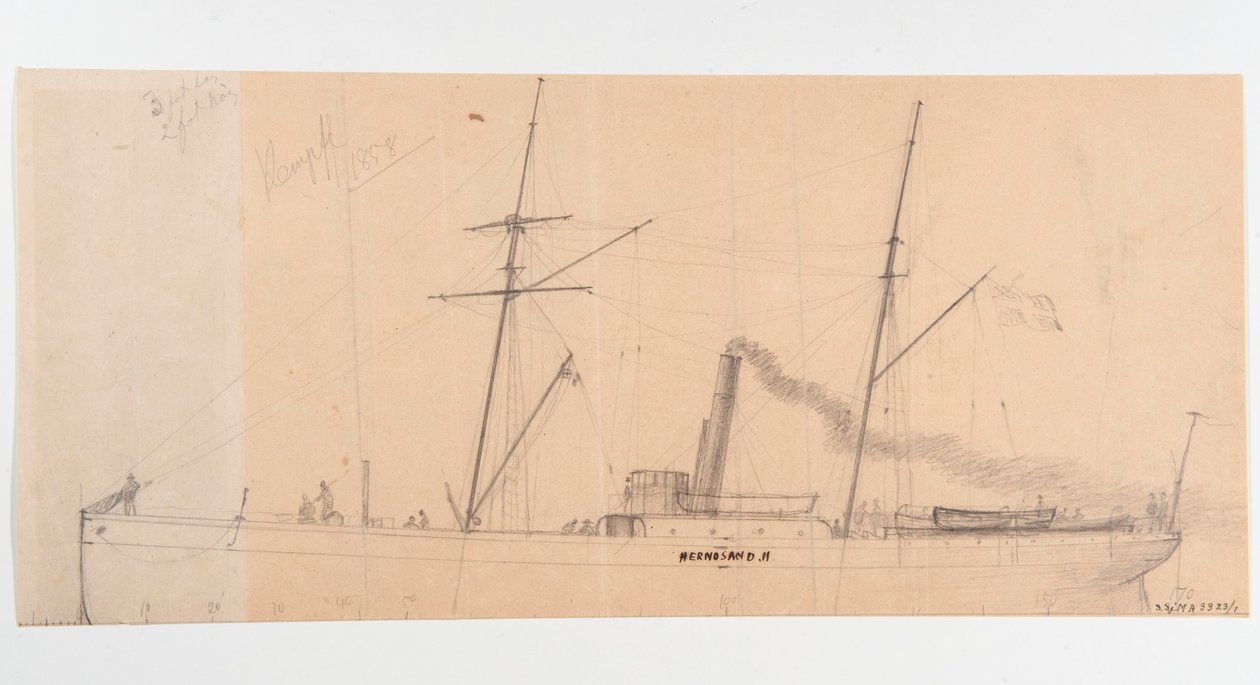 Angfartyget HERNOSAND II autorstwa Per Wilhelm Cedergren