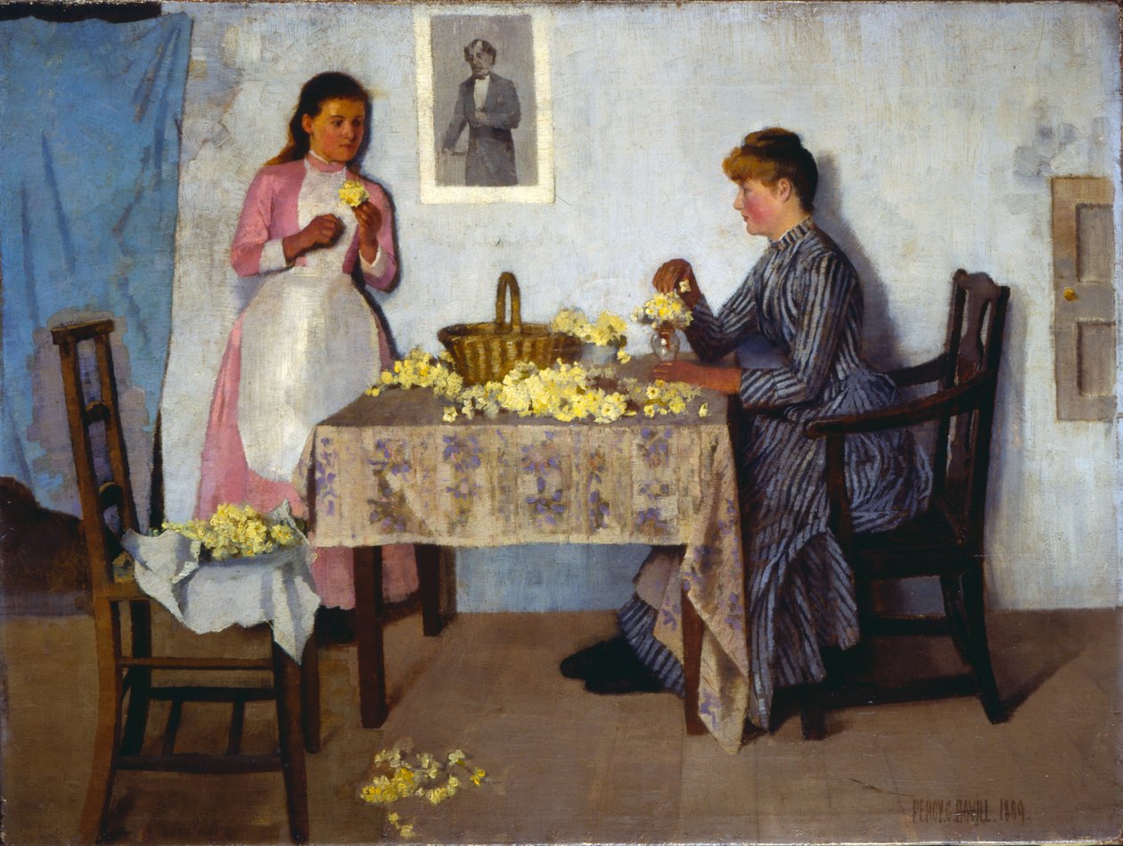 Wiązanie pierwiosnków, 1889 autorstwa Percy Bovill