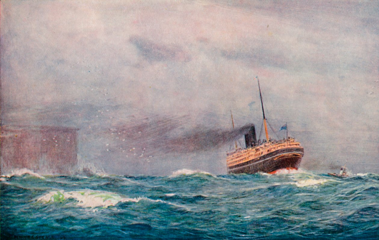 Parowiec P. & O. w kierunku na zewnątrz, 1913 autorstwa Percy F.S. Spence
