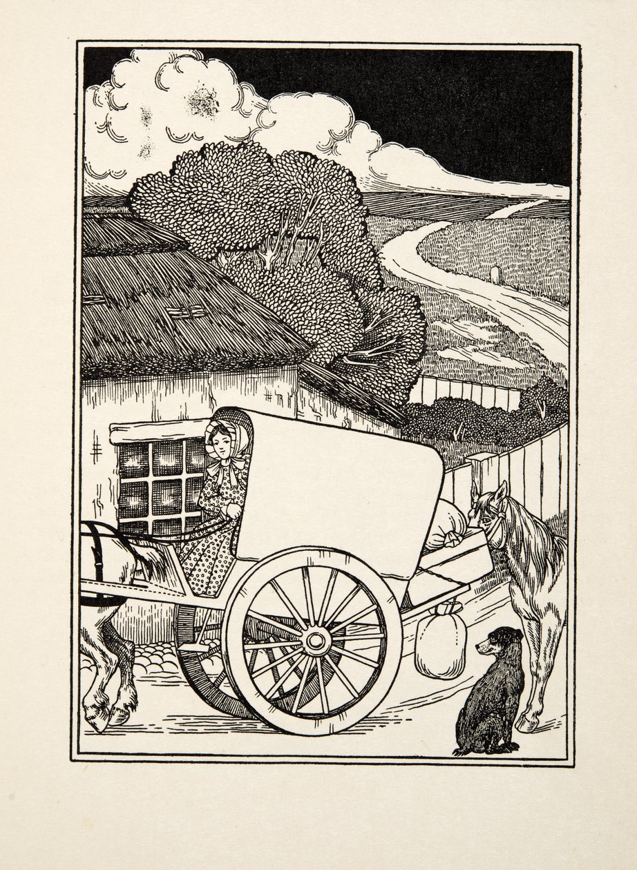 Pies nosiciel, ze Sto anegdot zwierząt, wyd. 1924 autorstwa Percy J. Billingshurst