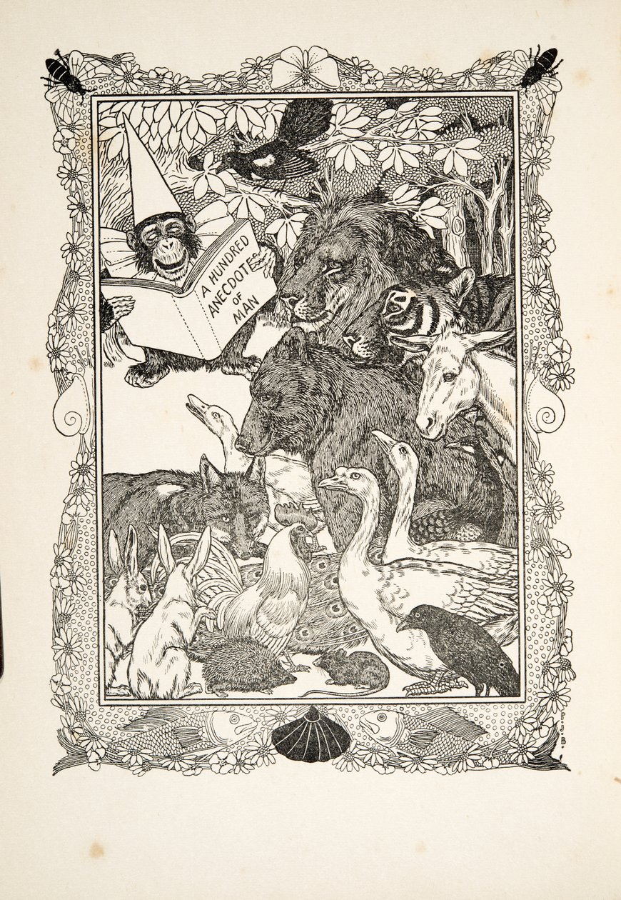 Frontyspis, z „Stu anegdot zwierząt”, wyd. 1924 autorstwa Percy J. Billingshurst