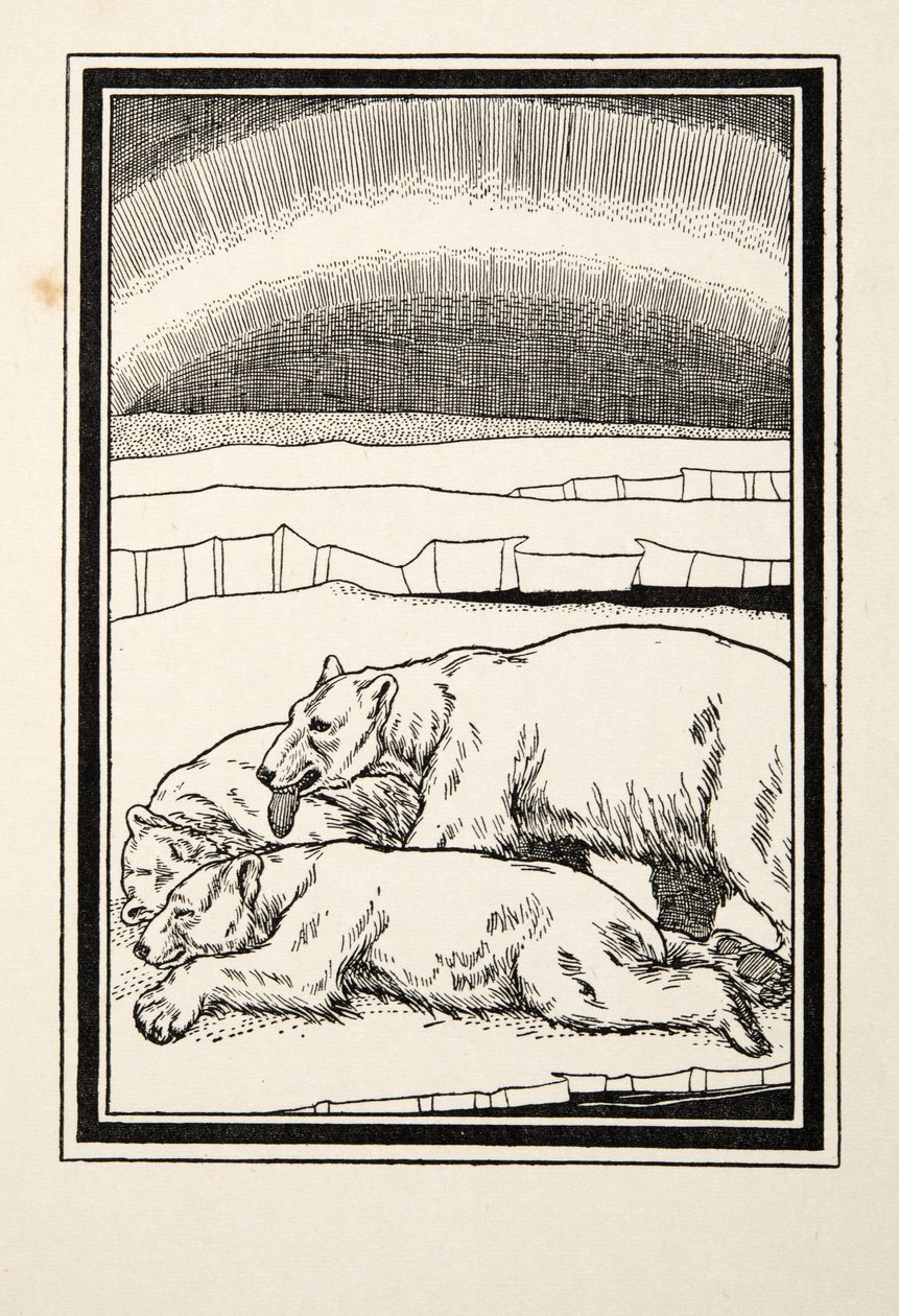 Macierzyńska sympatia, z „Stu anegdot zwierząt”, wyd. 1924 autorstwa Percy J. Billingshurst