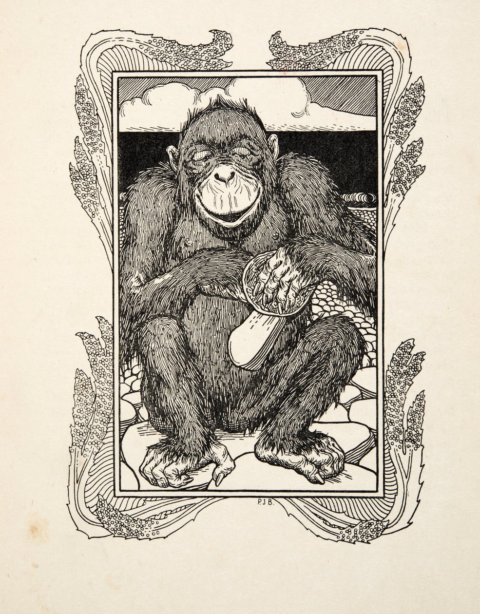 Oyster Opening, ze Sto anegdot zwierząt, wyd. 1924 autorstwa Percy J. Billingshurst
