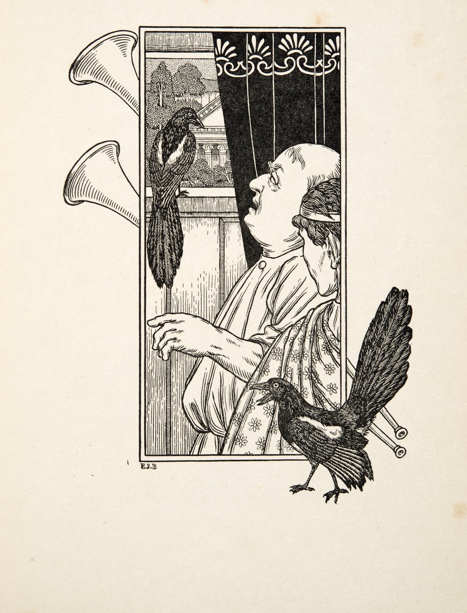 Studiuję, z „Stu anegdot zwierząt”, wyd. 1924 autorstwa Percy J. Billingshurst