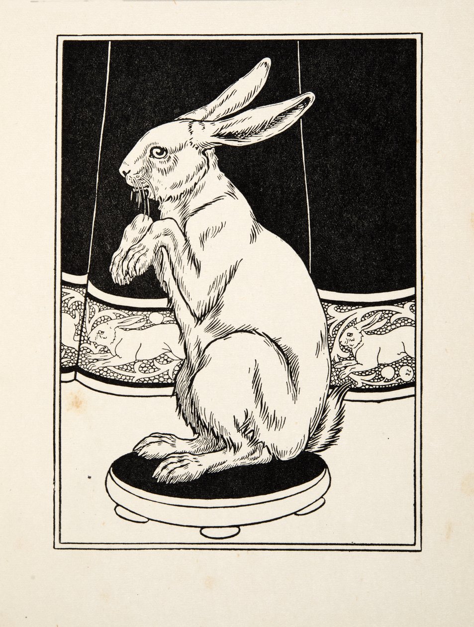 Oswojone zające, z książki Sto anegdot o zwierzętach, wyd. 1924 autorstwa Percy J. Billingshurst