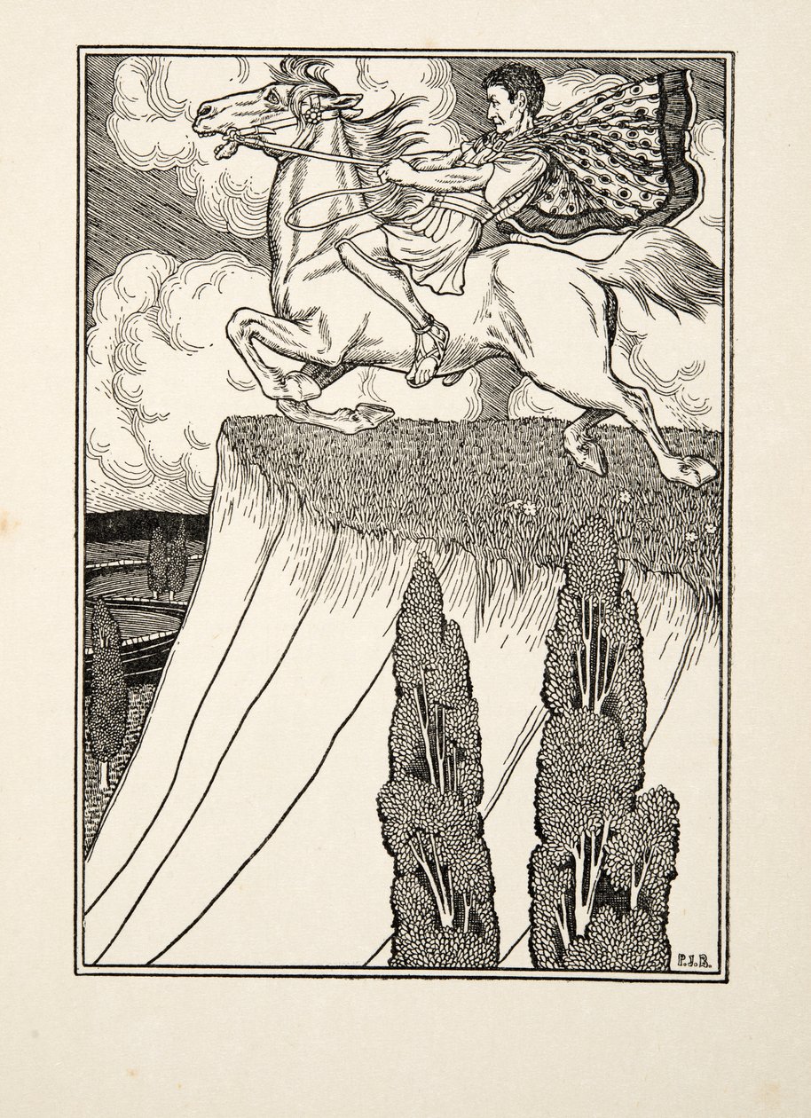 Śmierć zemsty Antiocha, ze Sto anegdot zwierząt, wyd. 1924 autorstwa Percy J. Billingshurst