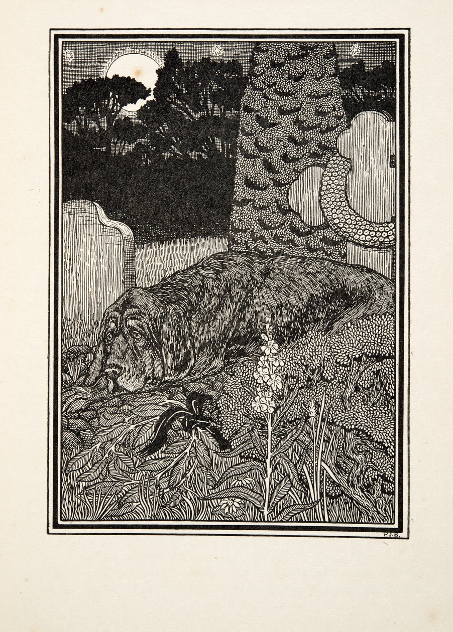 Pies z Montargis, z Stu anegdot zwierząt, wyd. 1924 autorstwa Percy J. Billingshurst