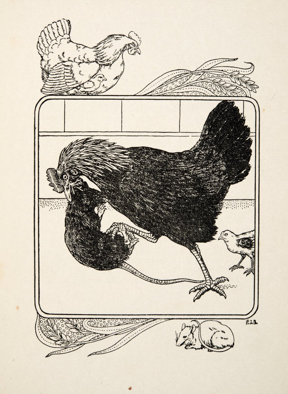 Bohaterstwo kury, ze Sto anegdot zwierząt, wyd. 1924 autorstwa Percy J. Billingshurst