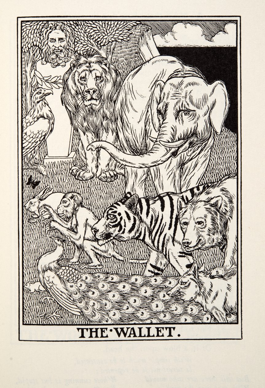Portfel, z Fontaine Fables, wyd. 1905 autorstwa Percy J. Billingshurst