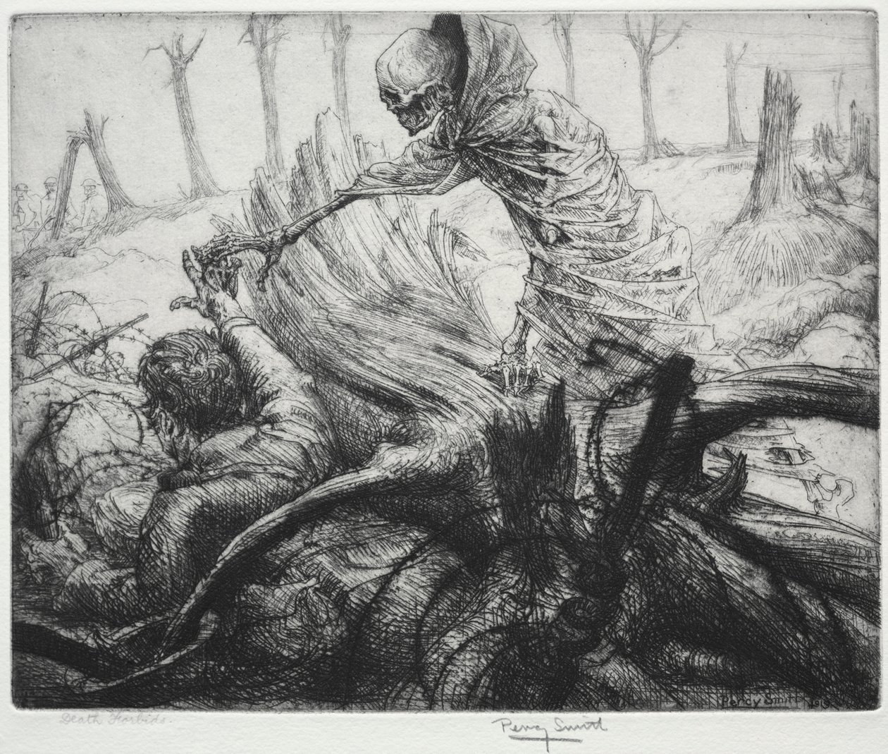 Taniec śmierci: śmierć zabrania autorstwa Percy John Delf Smith