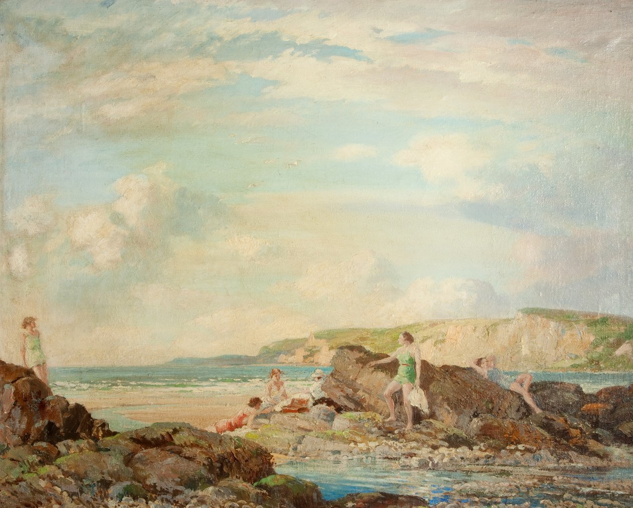 Wybrzeże (olej na płótnie) autorstwa Percy Lancaster