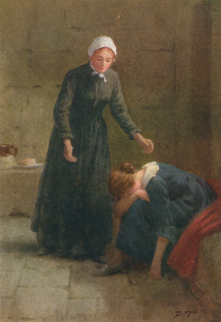 Ilustracja do książki Adam Bede autorstwa George Eliot (kolorowa litografia) autorstwa Percy Tarrant