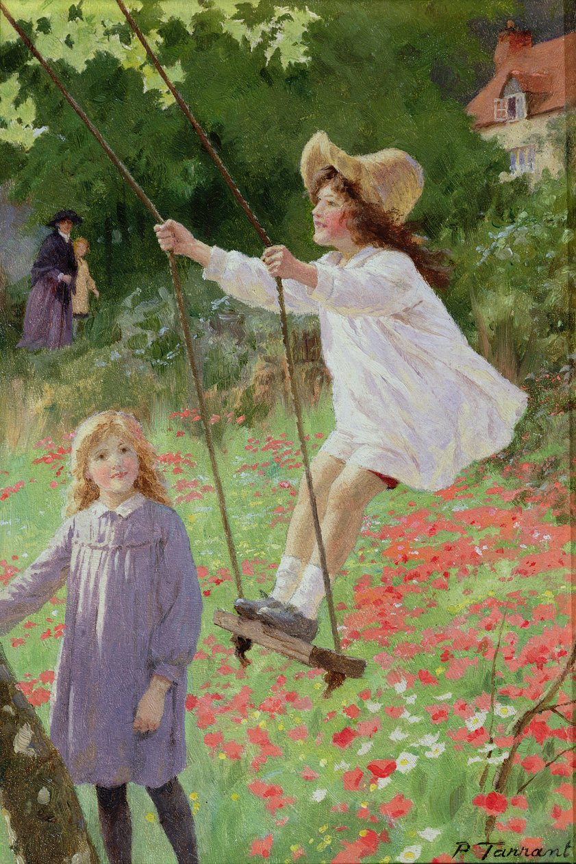 Huśtawka (olej na pokładzie) autorstwa Percy Tarrant