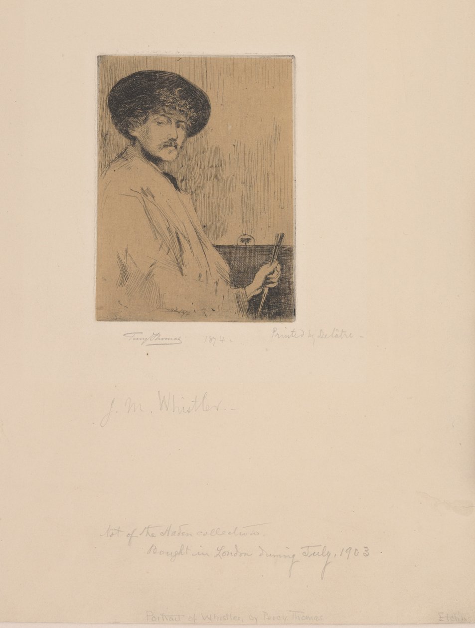 Po aranżacji Whistlera w kolorze szarym: Portret malarza autorstwa Percy Thomas