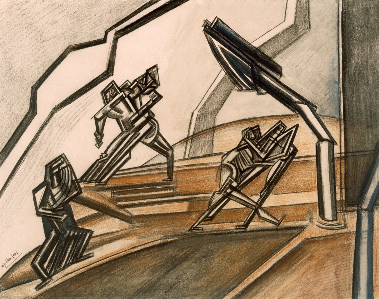 Walka nr 2. autorstwa Percy Wyndham Lewis