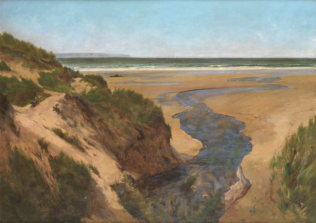 Croyde Sands, lato (olej na płótnie) autorstwa Peregrine Mulvogue Feeney