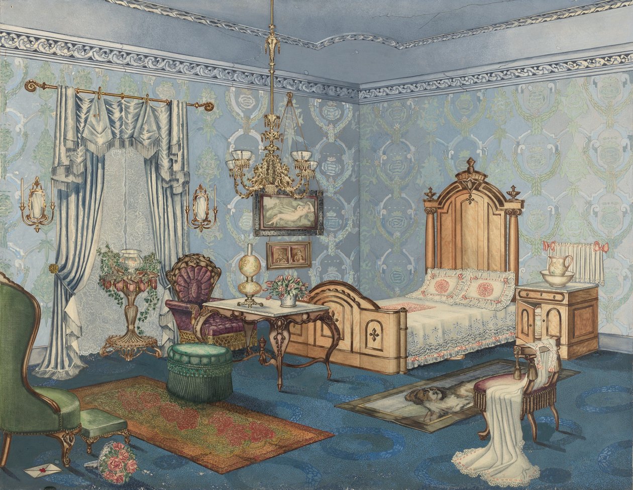 Sypialnia, 1882 autorstwa Perkins Harnly