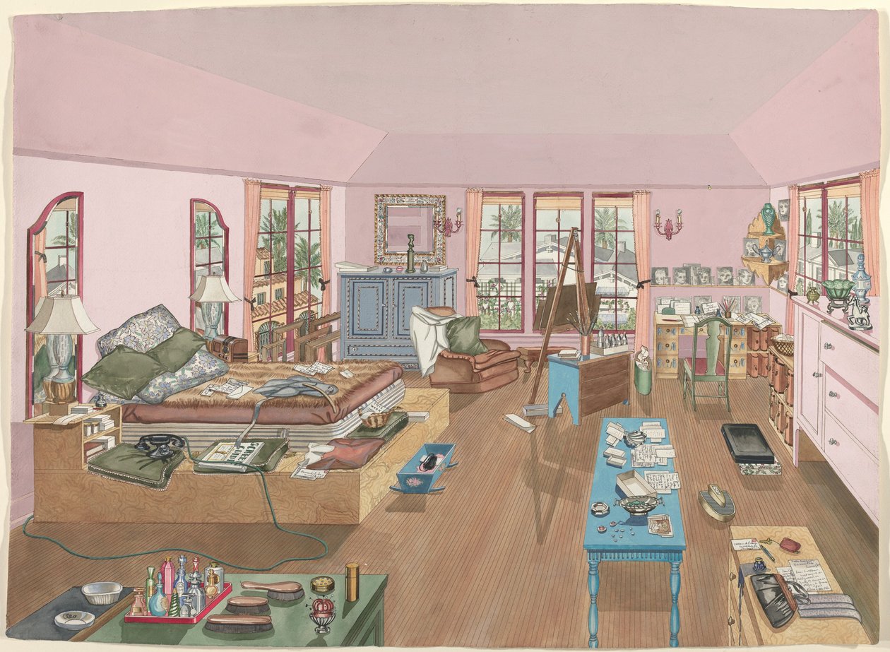Sypialnia, 1940 autorstwa Perkins Harnly