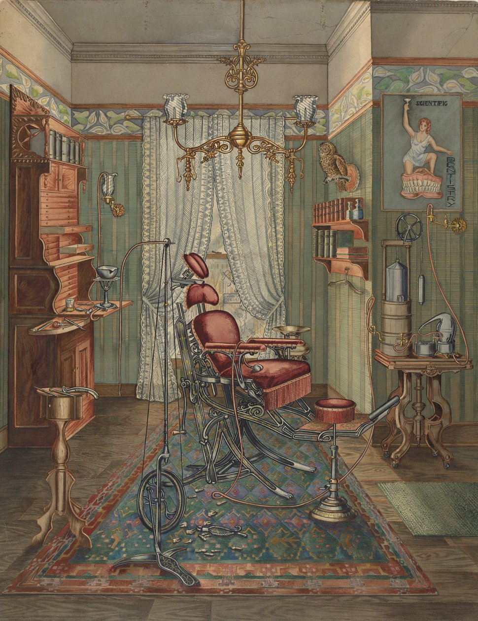 Sala operacyjna dentysty, 1935-1942. autorstwa Perkins Harnly