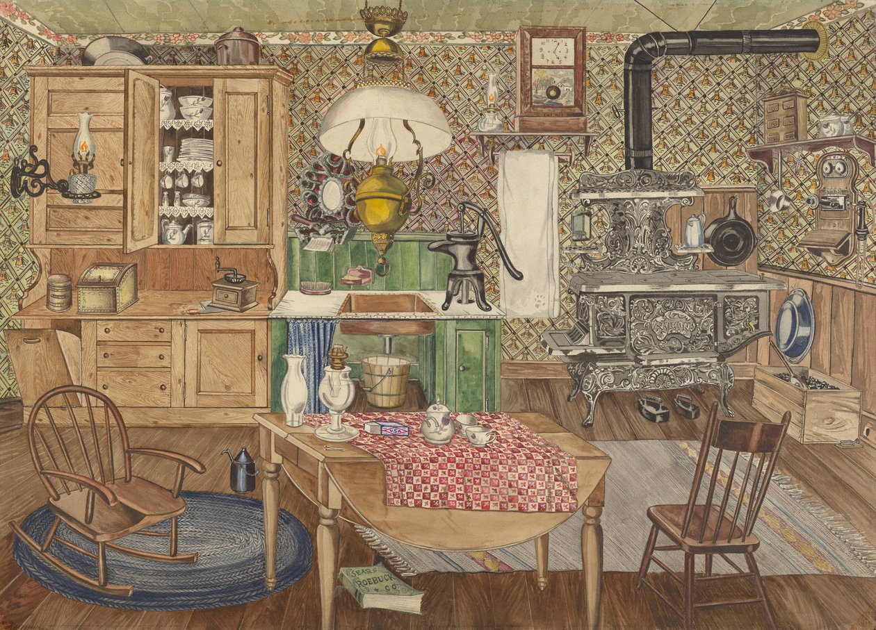 Wiejska kuchnia, 1935-1942. autorstwa Perkins Harnly
