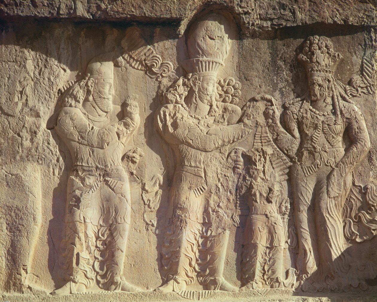 Inwestytura Narses przez boginię Anahitę, Sasanian, 226-651 AD autorstwa Persian School