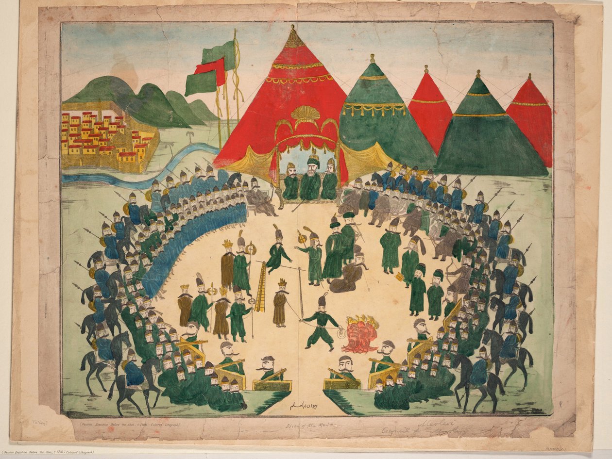 „„Egzekucja w obecności szacha Persji”” autorstwa Persian School