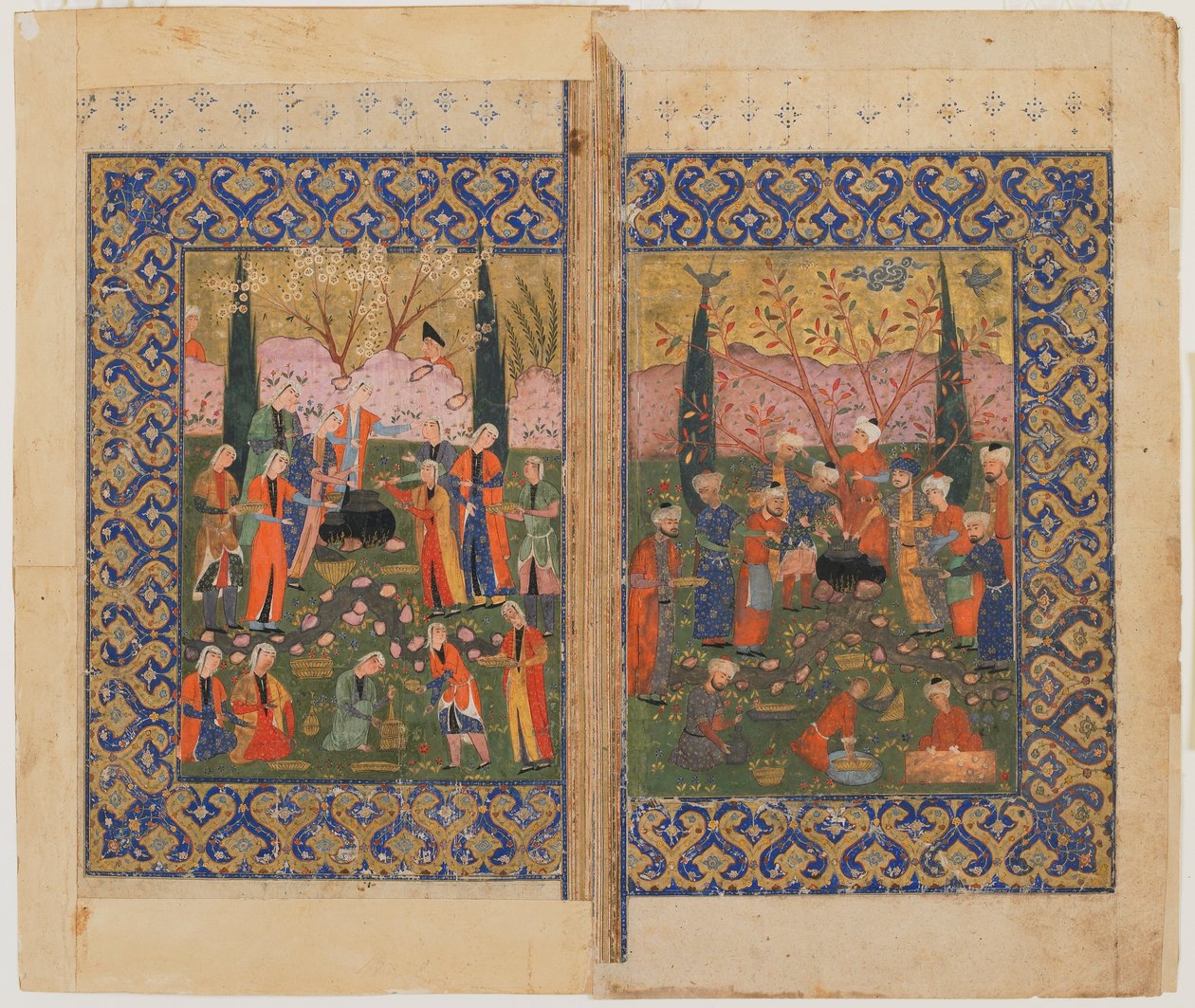 Folio z niezidentyfikowanego tekstu; verso: Sulayman Inthroned, Shiraz, Iran, ok. 1560-70 autorstwa Persian School
