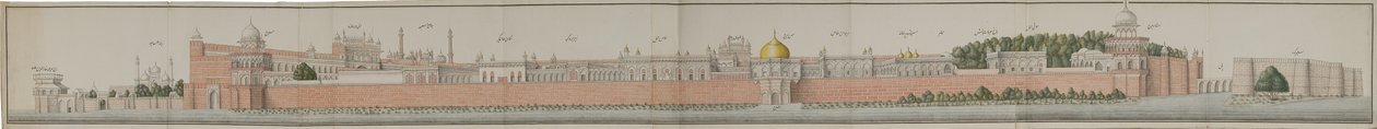 Panorama fortu w Delhi autorstwa Persian School