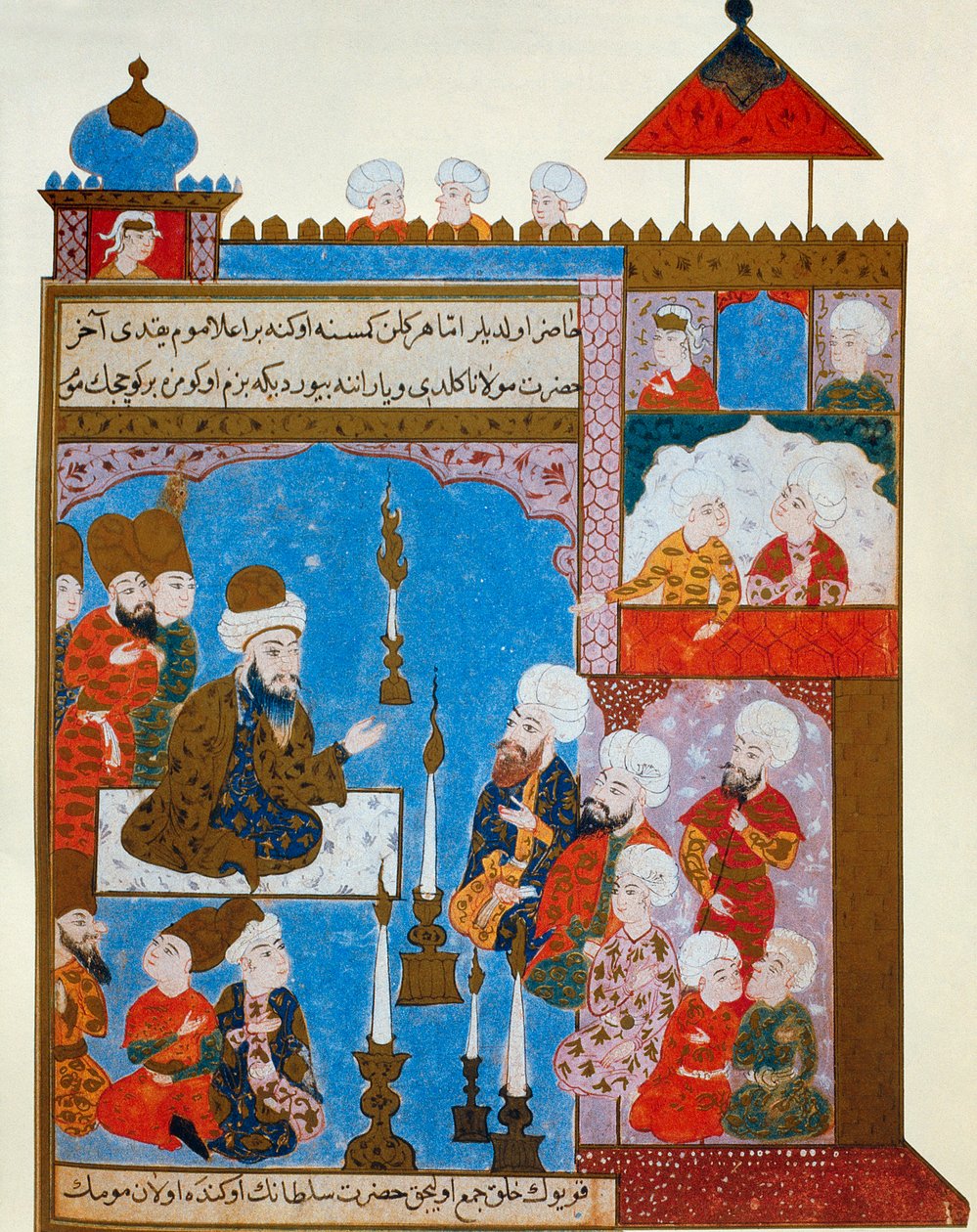 Świeca Rumis wciąż zapalona, koniec XVI wieku autorstwa Persian School