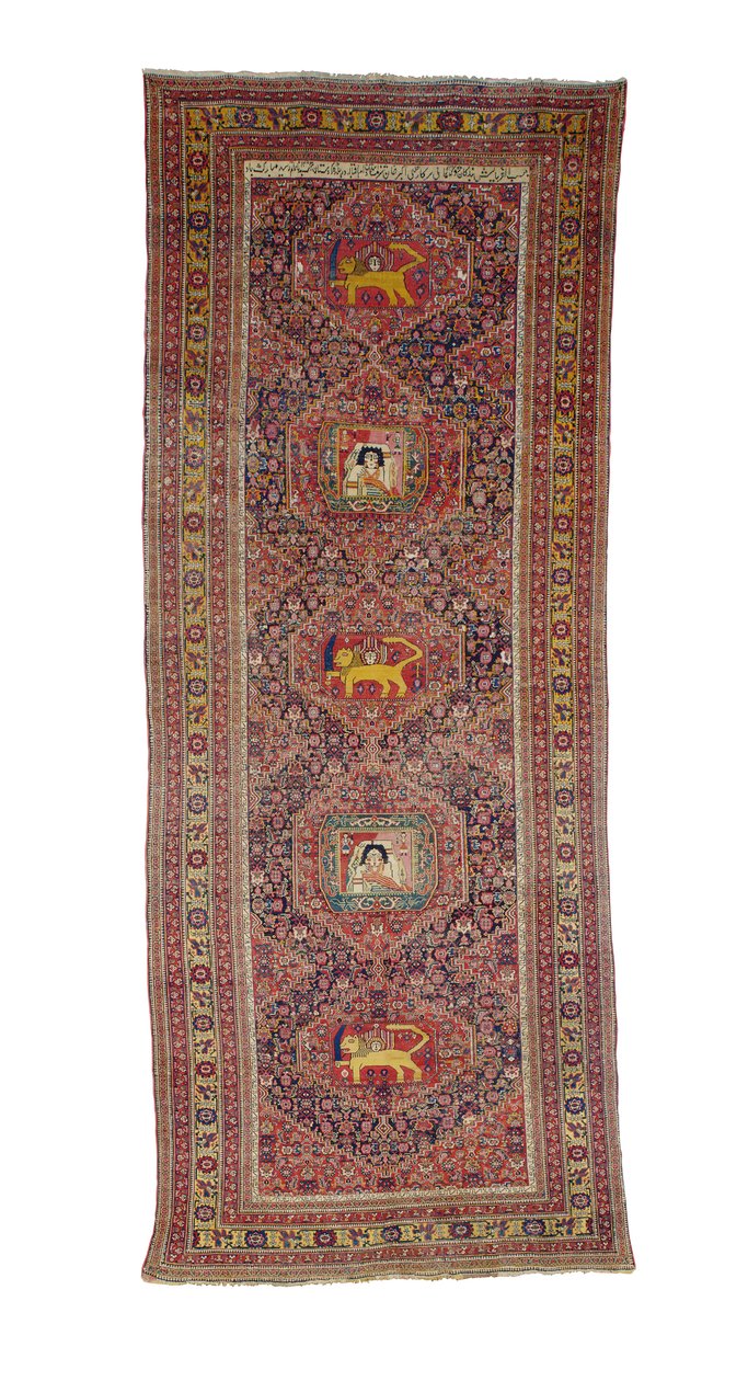 Dywan galerii Senneh, Persja Zachodnia, 1837 autorstwa Persian School